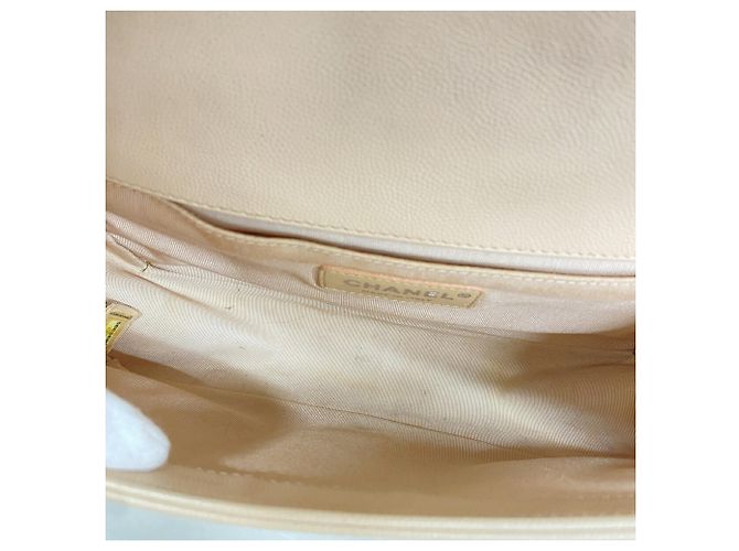 Bolso de hombro Chanel Boy Chain Beige - vista 4