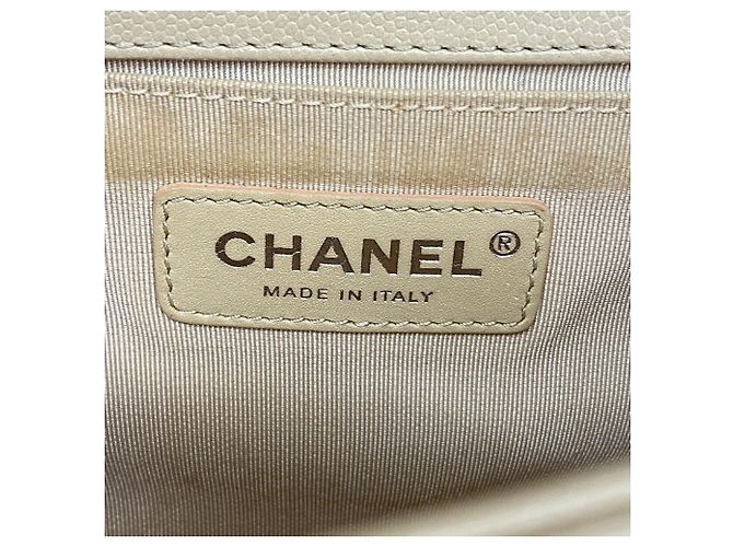 Bolso de hombro Chanel Boy Chain Beige - vista 5