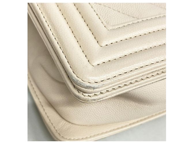 Bolso de hombro Chanel Boy Chain Beige - vista 6