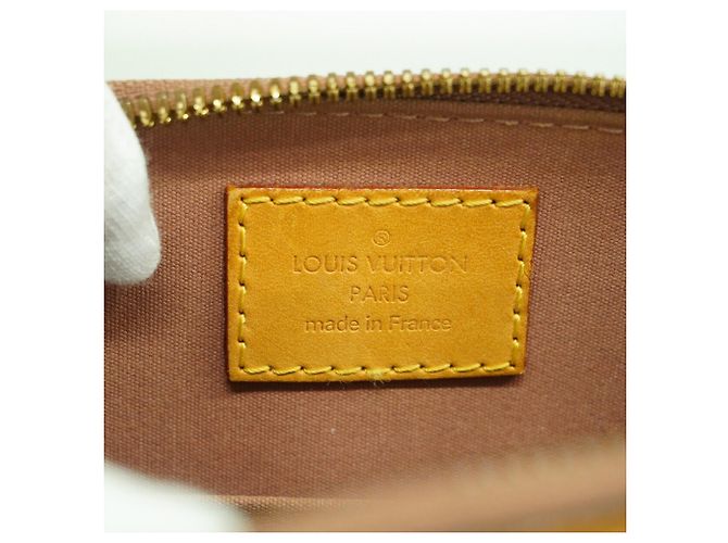 Borsa Louis Vuitton Alma BB Vernis in Rose Velours Rosa - vista 5