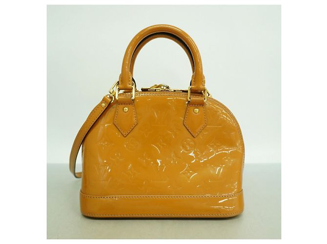 Borsa Louis Vuitton Alma BB Vernis in Rose Velours Rosa - vista 9