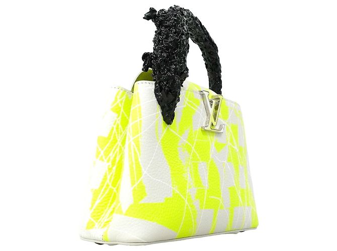 Bolsa Louis Vuitton Capucines BB Clock Branco Amarelo - vista 2