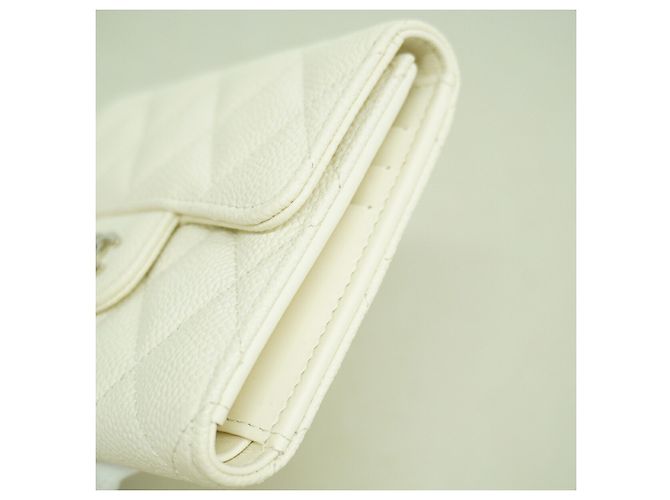 Chanel Matelassé Tri-fold Wallet White - view 5