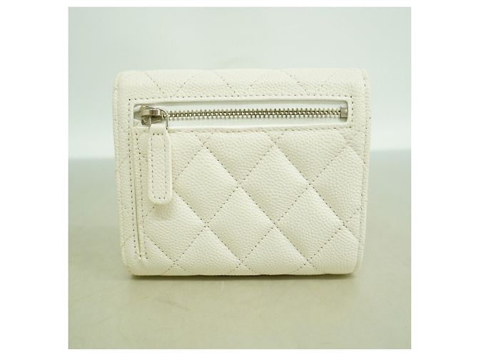 Chanel Matelassé Tri-fold Wallet White - view 7