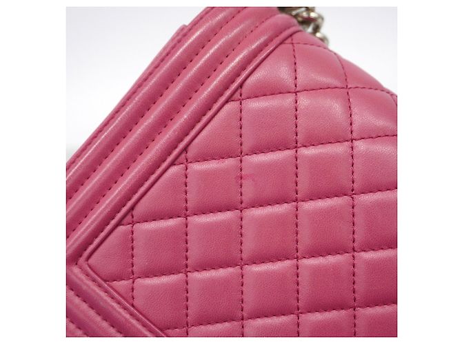 Borsa a tracolla Chanel Boy Chain in rosa - vista 10