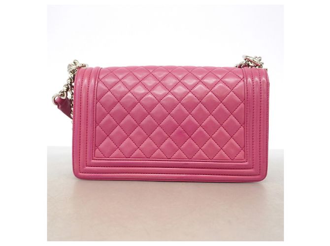 Borsa a tracolla Chanel Boy Chain in rosa - vista 11