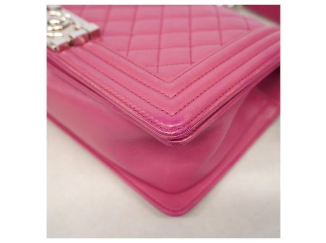 Borsa a tracolla Chanel Boy Chain in rosa - vista 6