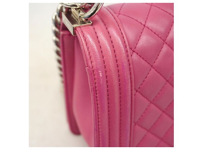Borsa a tracolla Chanel Boy Chain in rosa - vista 7