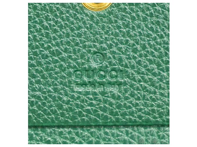 Gucci Zumi Bi-Fold Portemonnaie aus grünem Leder - Ansicht 4