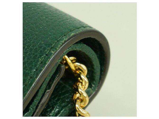 Gucci Zumi Bi-Fold Portemonnaie aus grünem Leder - Ansicht 7