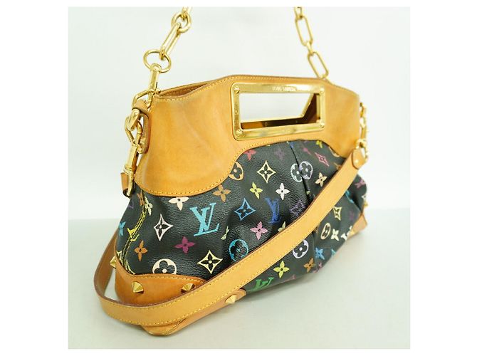 Borsa Louis Vuitton Monogram Multicolor Judy GM Nero - vista 2
