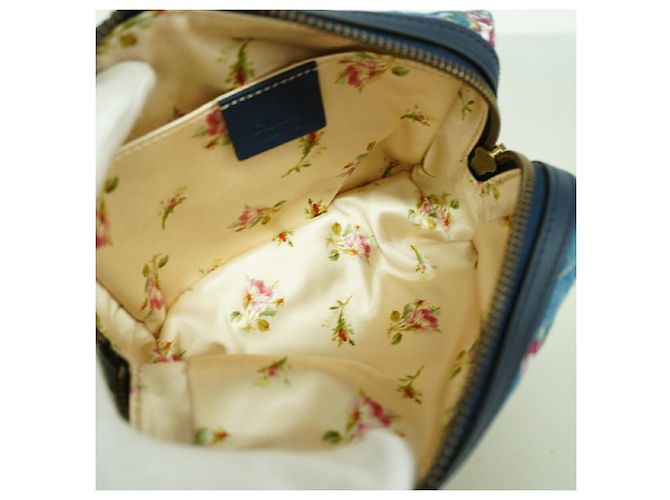 Bolsa Gucci GG Marmont em denim Azul marinho - vista 4