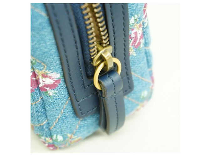 Bolsa Gucci GG Marmont em denim Azul marinho - vista 7