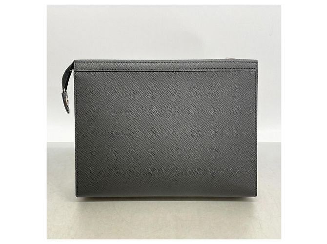 Louis Vuitton Taiga Pochette Voyage Clutch Bag Nero - vista 6