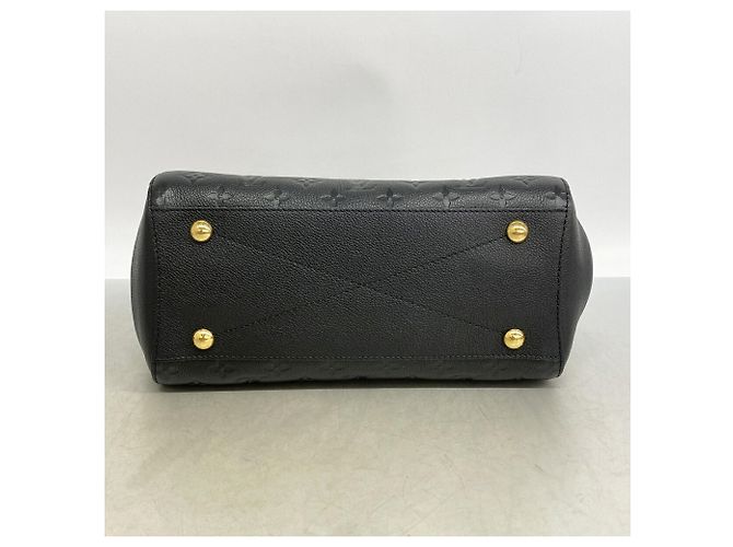 Borsa Louis Vuitton Monogram Empreinte Montaigne MM Nero - vista 3