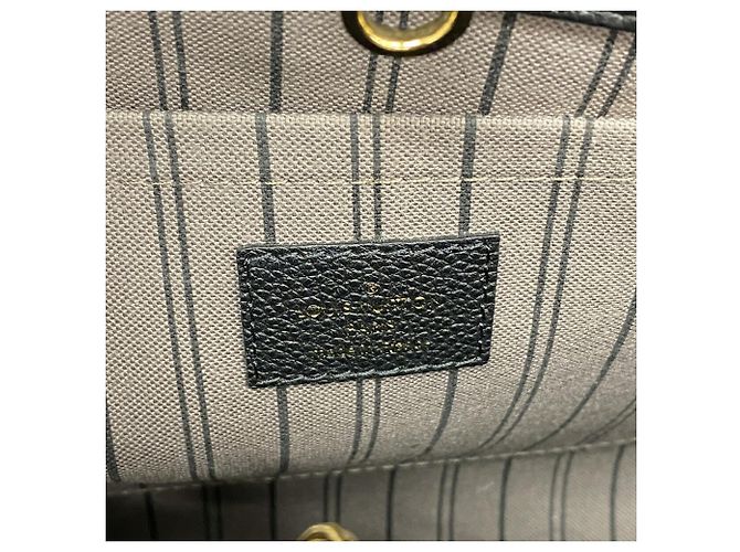 Borsa Louis Vuitton Monogram Empreinte Montaigne MM Nero - vista 5