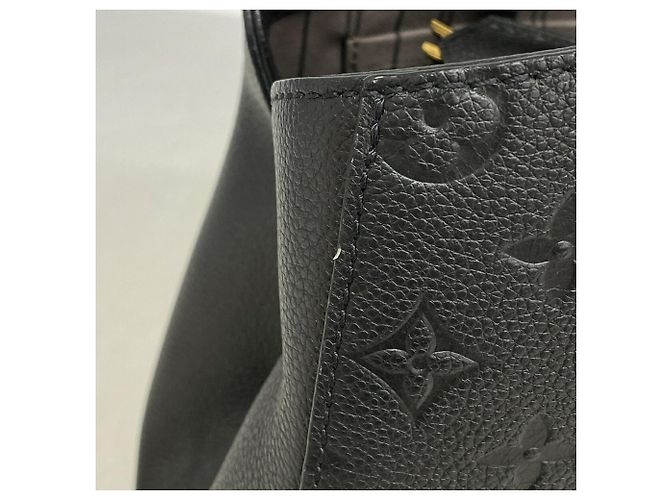 Borsa Louis Vuitton Monogram Empreinte Montaigne MM Nero - vista 7