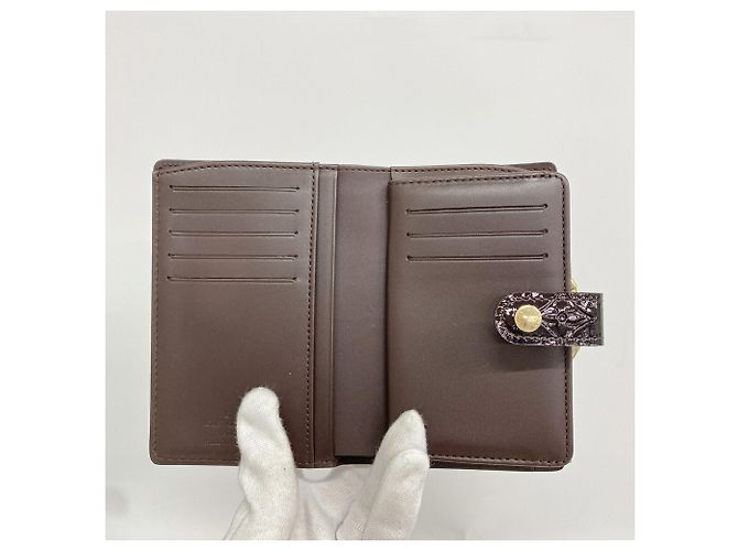 Louis Vuitton Vernis Portefeuille Viennois Wallet Bordò - vista 3