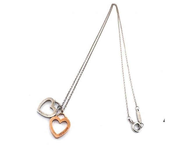 Autre Marque Collana Tiffany & Co. Sentimental Double Heart in K18PG Argento D'oro - vista 5