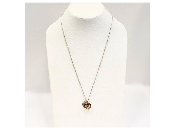 Autre Marque Collana Tiffany & Co. Sentimental Double Heart in K18PG Argento D'oro - vista 6