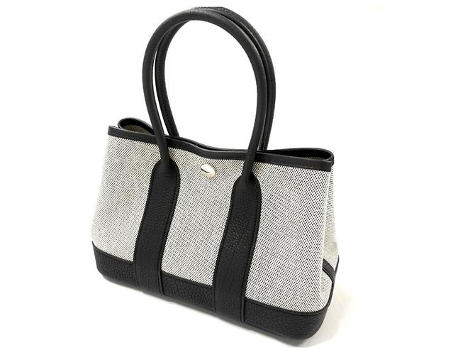Hermès Hermes Neo Garden 23 Tote Bag Schwarz Roh - Ansicht 2