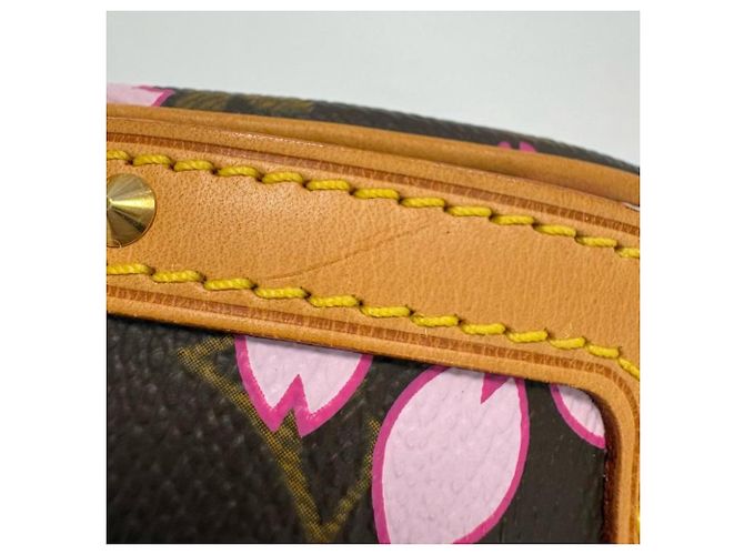 Louis Vuitton Monogram Cherry Blossom Papillon Handtasche Braun Pink Beige Monogramm - Ansicht 10