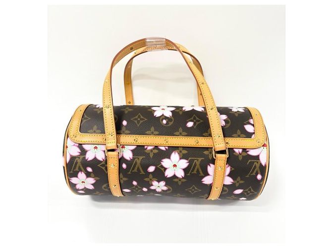 Louis Vuitton Monogram Cherry Blossom Papillon Handtasche Braun Pink Beige Monogramm - Ansicht 2
