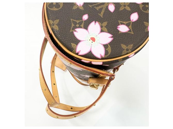 Louis Vuitton Monogram Cherry Blossom Papillon Handtasche Braun Pink Beige Monogramm - Ansicht 8