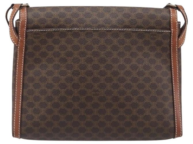 Céline Celine Vintage Macadam Canvas and Leather Marron - vue 2