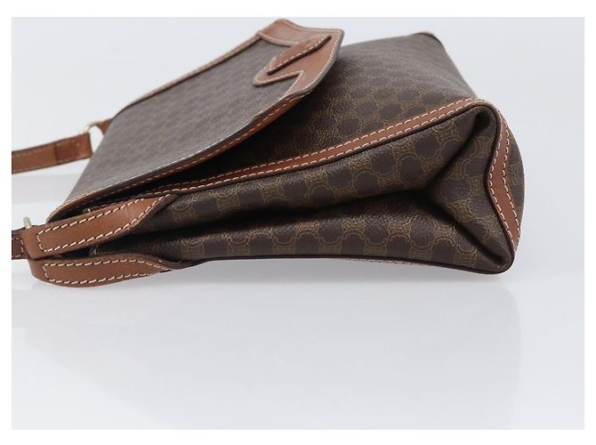 Céline Celine Vintage Macadam Canvas and Leather Marron - vue 4