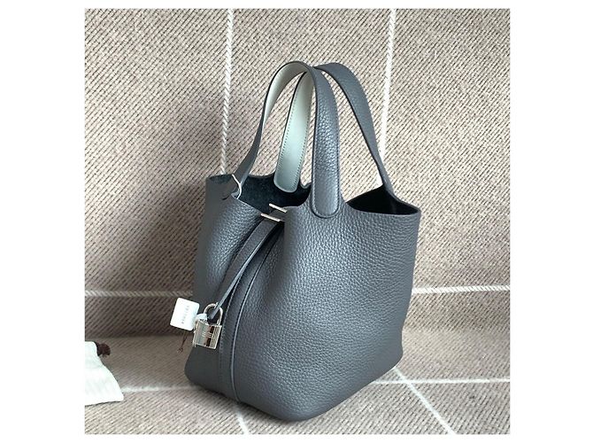 Bolsa Hermès Picotin 18 Cinza - vista 4