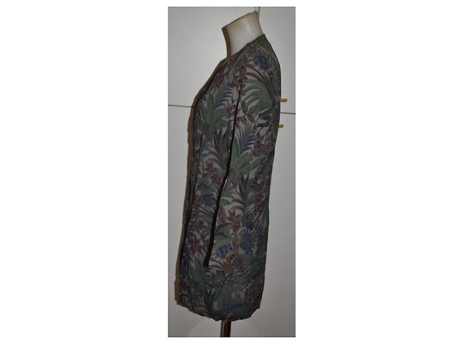 Giorgio Armani Jacke mit Blumenprint Rot Blau Grün Dunkelbraun - Ansicht 3