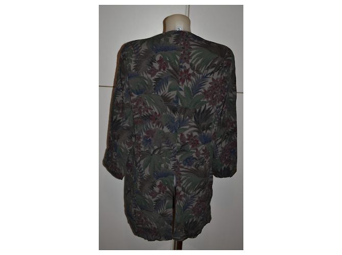 Giorgio Armani Jacke mit Blumenprint Rot Blau Grün Dunkelbraun - Ansicht 4