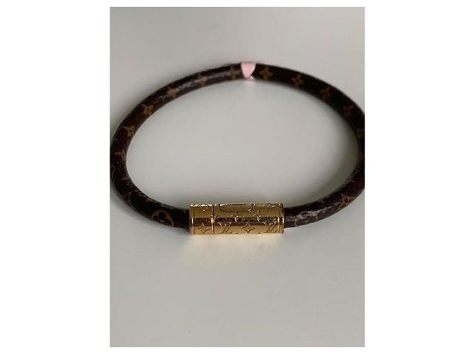 Louis Vuitton Monogram Lederarmband Braun Pink - Ansicht 2