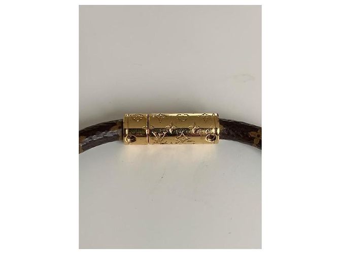 Louis Vuitton Monogram Lederarmband Braun Pink - Ansicht 3