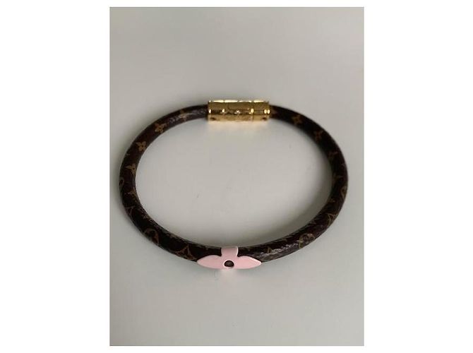 Louis Vuitton Monogram Lederarmband Braun Pink - Ansicht 4