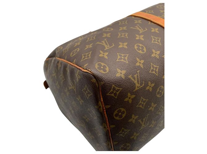 Bolsa Boston Louis Vuitton Keepall 50 Monogram Marrom Monograma - vista 10