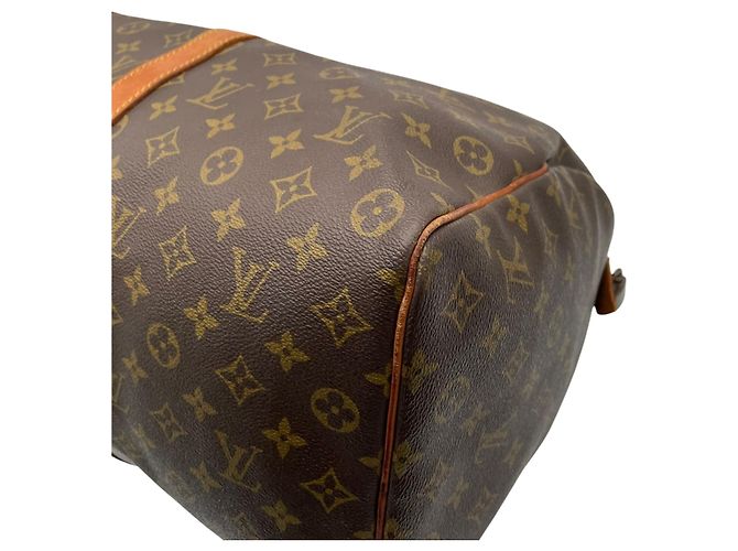 Bolsa Boston Louis Vuitton Keepall 50 Monogram Marrom Monograma - vista 11