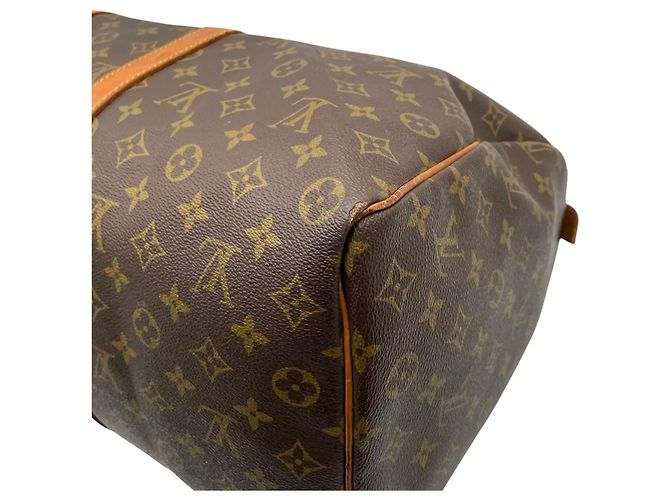 Bolsa Boston Louis Vuitton Keepall 50 Monogram Marrom Monograma - vista 13