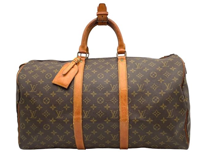 Bolsa Boston Louis Vuitton Keepall 50 Monogram Marrom Monograma - vista 2