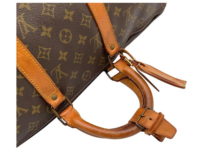 Bolsa Boston Louis Vuitton Keepall 50 Monogram Marrom Monograma - vista 5