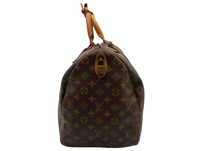 Bolsa Boston Louis Vuitton Keepall 50 Monogram Marrom Monograma - vista 6