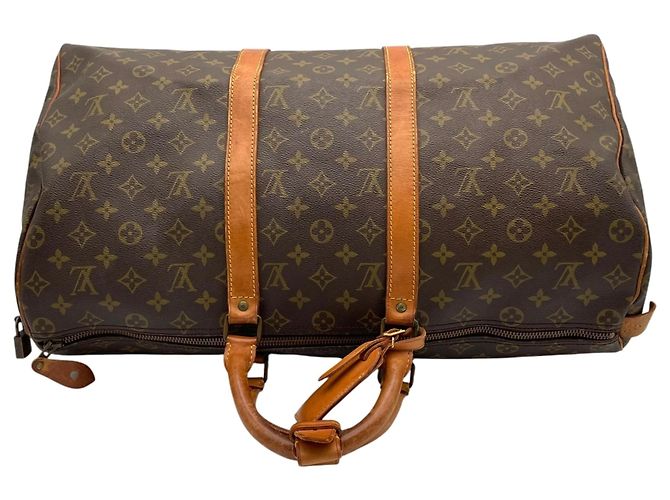 Bolsa Boston Louis Vuitton Keepall 50 Monogram Marrom Monograma - vista 8