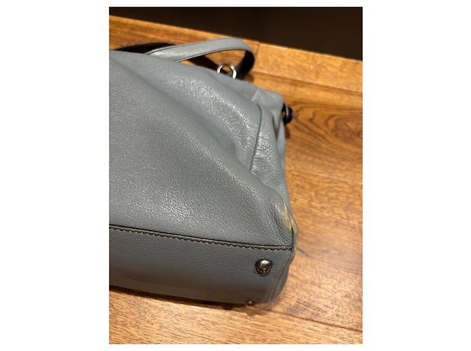 Borsa Fendi Peekaboo in pelle grigia Marrone Grigio - vista 9