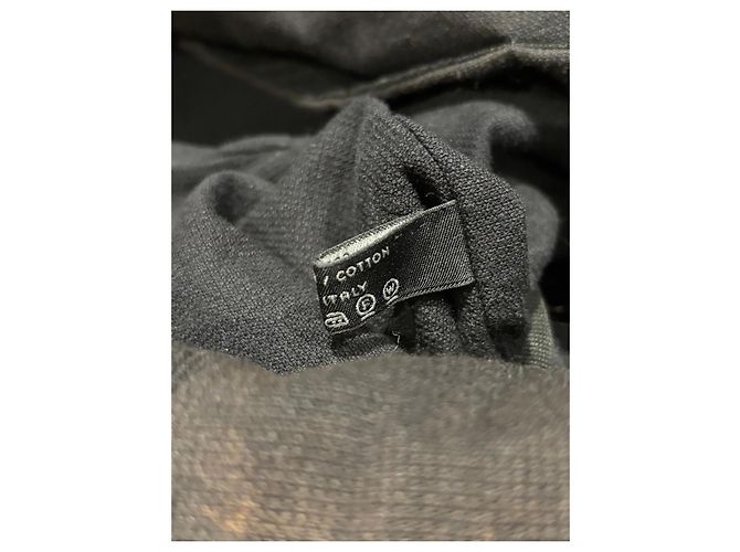 Chanel Borsa Tote in Spugna Nera Logo CC Nero - vista 4