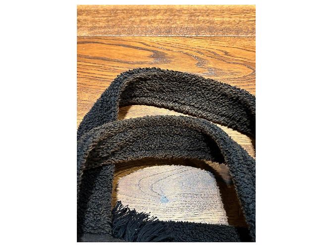 Chanel Borsa Tote in Spugna Nera Logo CC Nero - vista 8