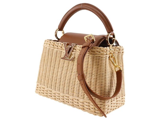 Louis Vuitton Capucines Wicker with Leather BB Beige - vista 2