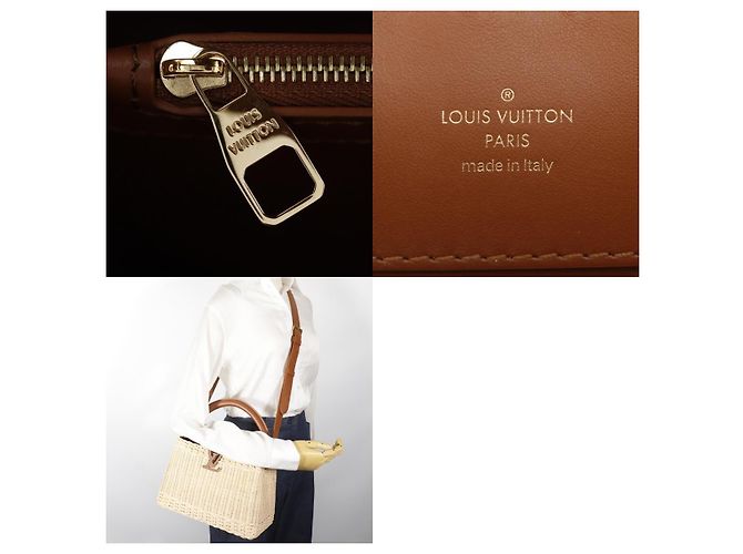 Louis Vuitton Capucines Wicker with Leather BB Beige - vista 5