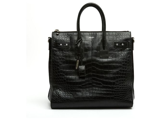 Autre Marque Saint Laurent Sac de Jour North South Pelle Nera Nero - vista 2