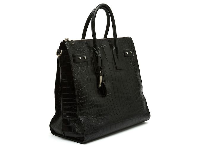 Autre Marque Saint Laurent Sac de Jour North South Pelle Nera Nero - vista 4